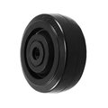 Durastar Wheel; 5X2 Rubber|Glass-Filled Nylon (Black); 3/4 Roller Bearing; Reta 520RN23B